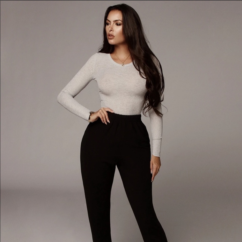 Long Sleeve Ribbed Top